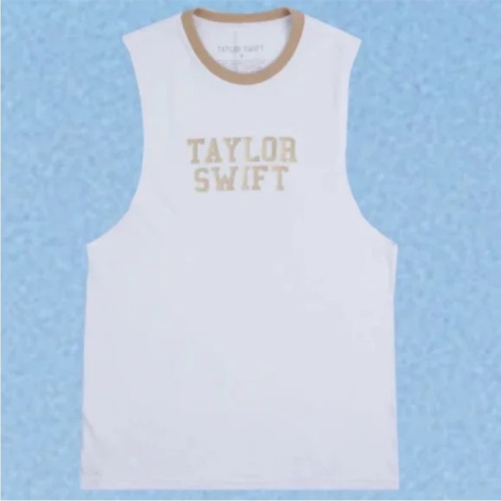 Taylor Swift White and Brown Graphic Tee